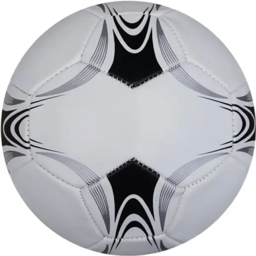 Colour & Black Panel Promotional Soccer Ball Silver-Black